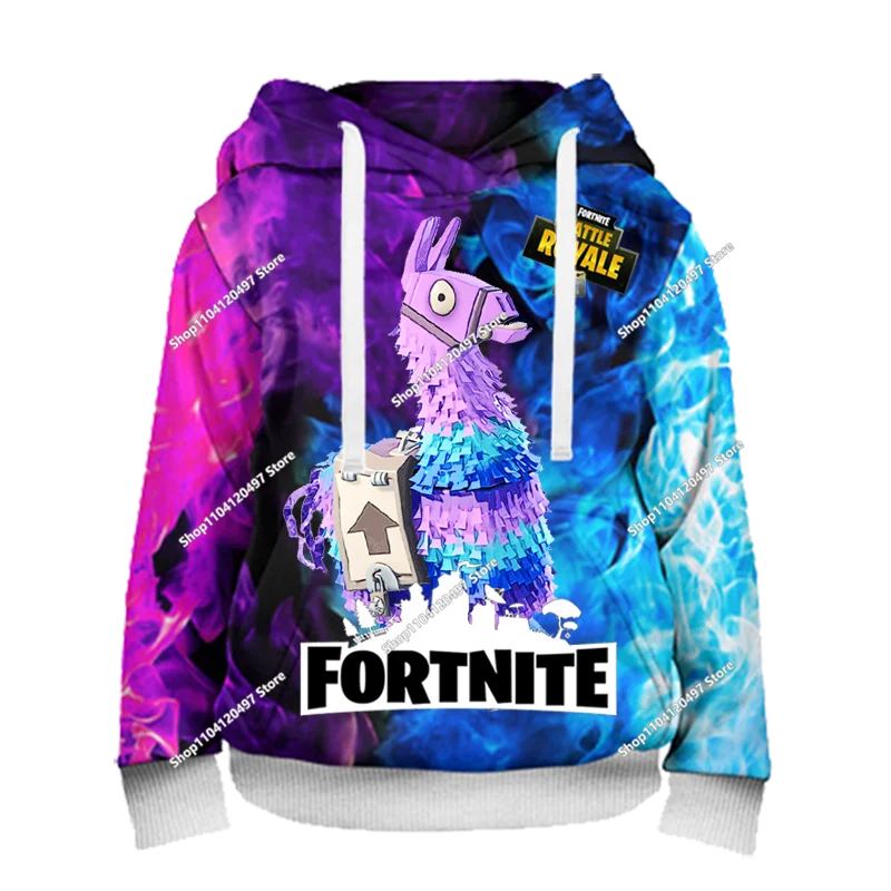 Sudadera con capucha Fortnite Anime para niños, streetwear hip-hop para hombre, ropa deportiva casual de corte holgado, moda outdoor
