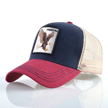 Fashion Baseball Cap With Eagle Embroidery Patch Men And Women Four Season Outdoor Trucker Cap Outdoor Casual Sport Visor Hat
