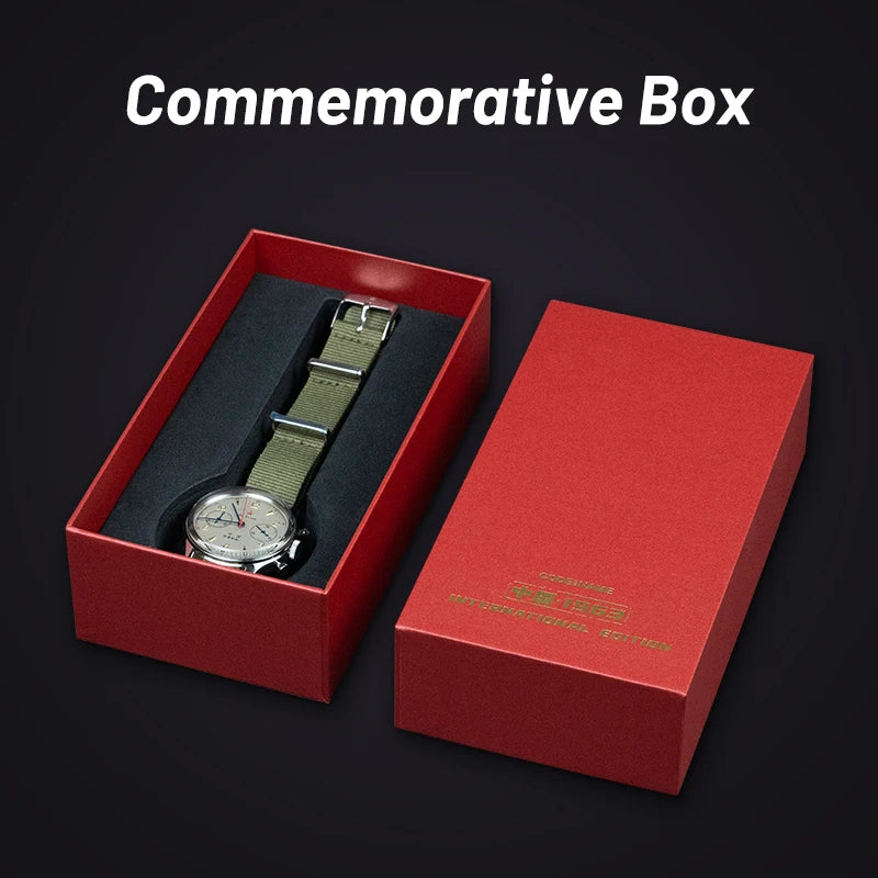 Seagull 1963 International Edition Orologio Meccanico da Uomo da Pilota ST1901 Cronografo Retrò da Polso Aviazione Air Force Nuovo