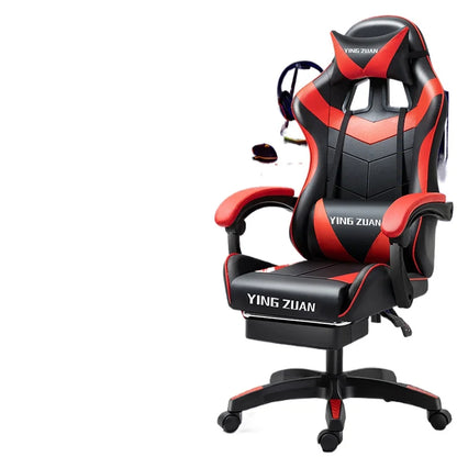 Chaise de jeu pour l'e-sport, chaise de bureau ergonomique inclinable avec support lombaire réglable et rotation à 360 degrés pour