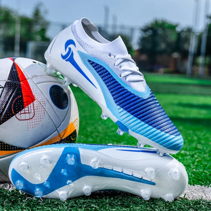New Men Football Boots Match Adult Outdoor Sport Training Cleats Soccer Shoes Boys Long Spikes Breathable Non Slip Comfortable