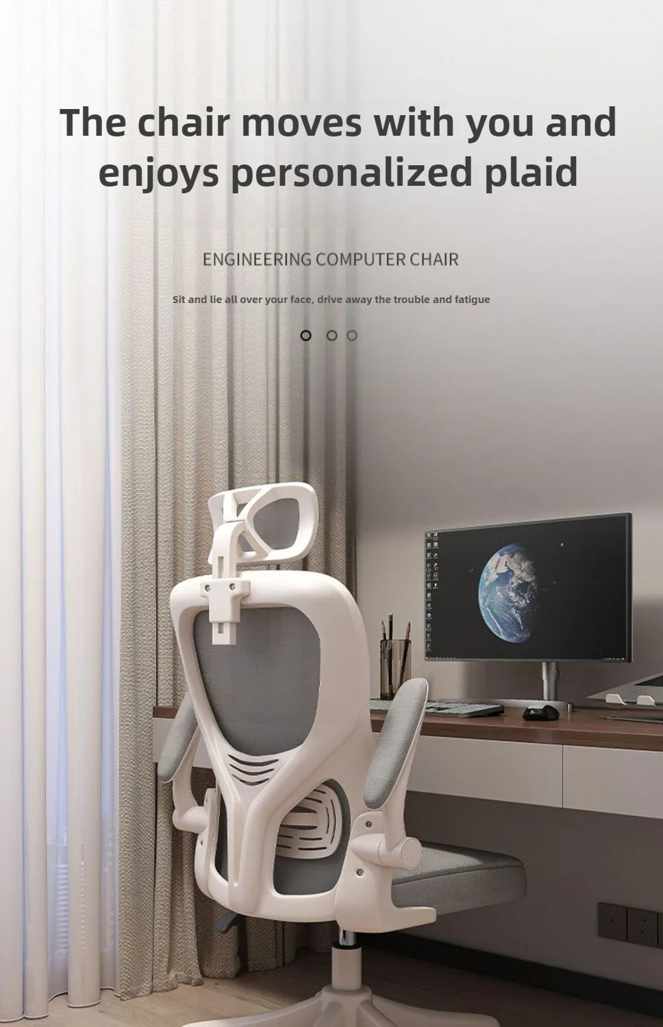 Ergonomic Chair, home Computer Chair, comfortable Sedentary Student Study Chair, dormitory Backrest, E-sports Chairs, Office Chairs