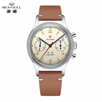 Seagull 1963 International Edition Orologio Meccanico da Uomo da Pilota ST1901 Cronografo Retrò da Polso Aviazione Air Force Nuovo