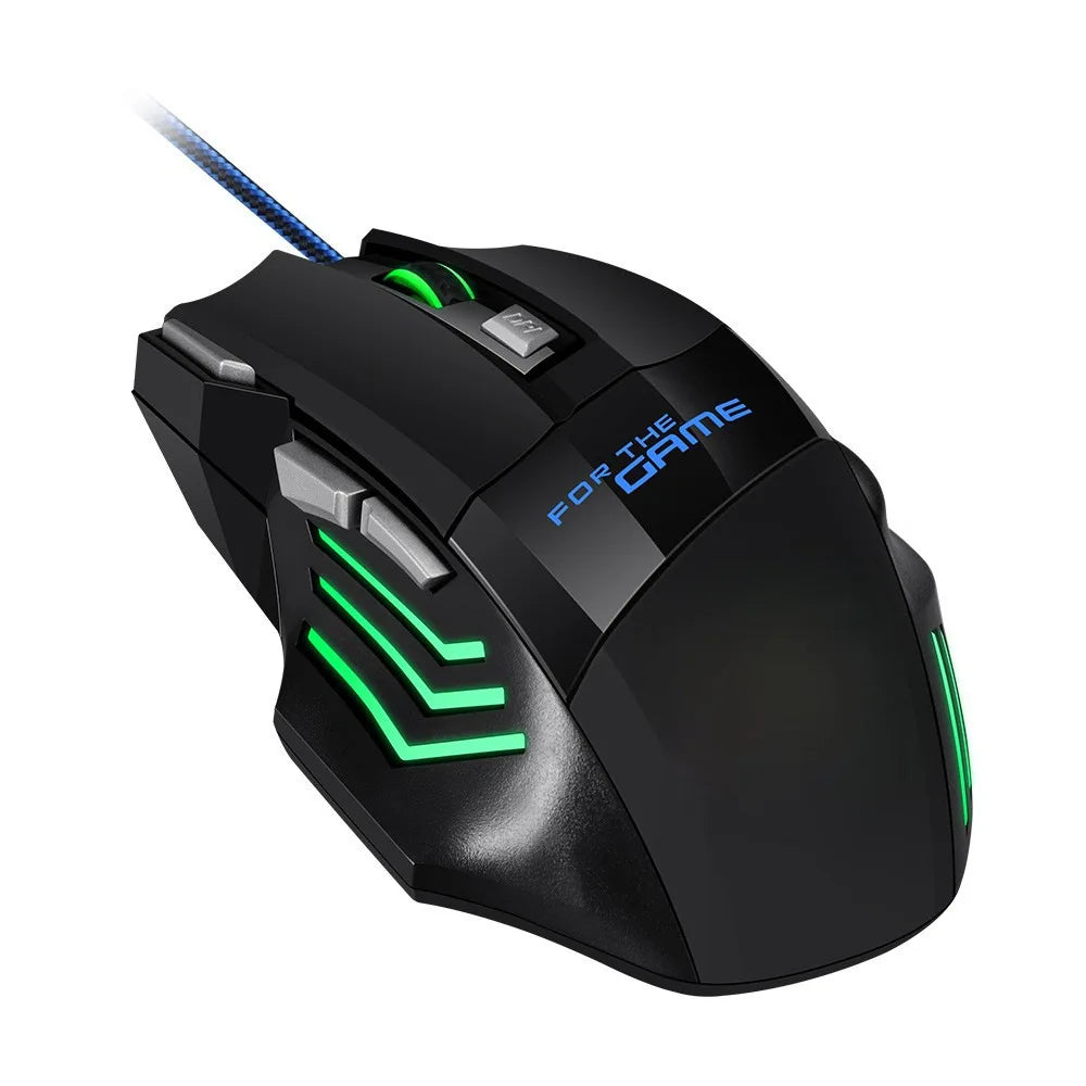 1 бр. нова Hyperspeed USB гейминг мишка с RGB подсветка, ергономична гейминг мишка 7D за Esports, жична мишка за лаптоп и PC геймър