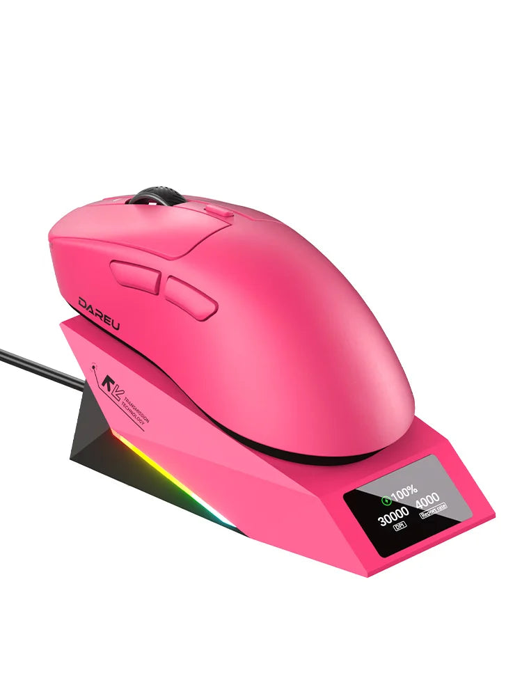 DAREU Wireless Gaming Mouse 8kHz Polling Rate AIM-750 (3950) 30000 DPI Tri-Mode Mouse Gamer 60g with Charging Base