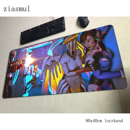 Tapete de rato Overwatch 90x40cm, tapete de rato gaming aesthetic, tapete de rato gamer personalizado elegante para teclado e PC