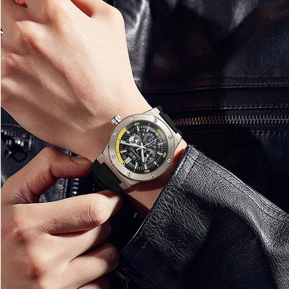 Carnival Brand IW High-End Series Luxury Imported Movement Mechanical Watch Men Sport Rubber Strap 50m Waterproof Fashion Watch