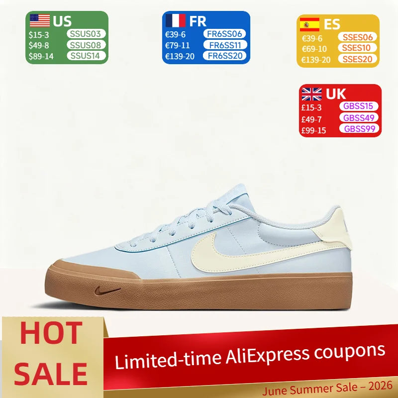 Nike Court Shot: Bequeme, vielseitige Low-Top-Sneaker für Herren mit dünner Sohle, rutschfest und strapazierfähig, blau IB2316-400