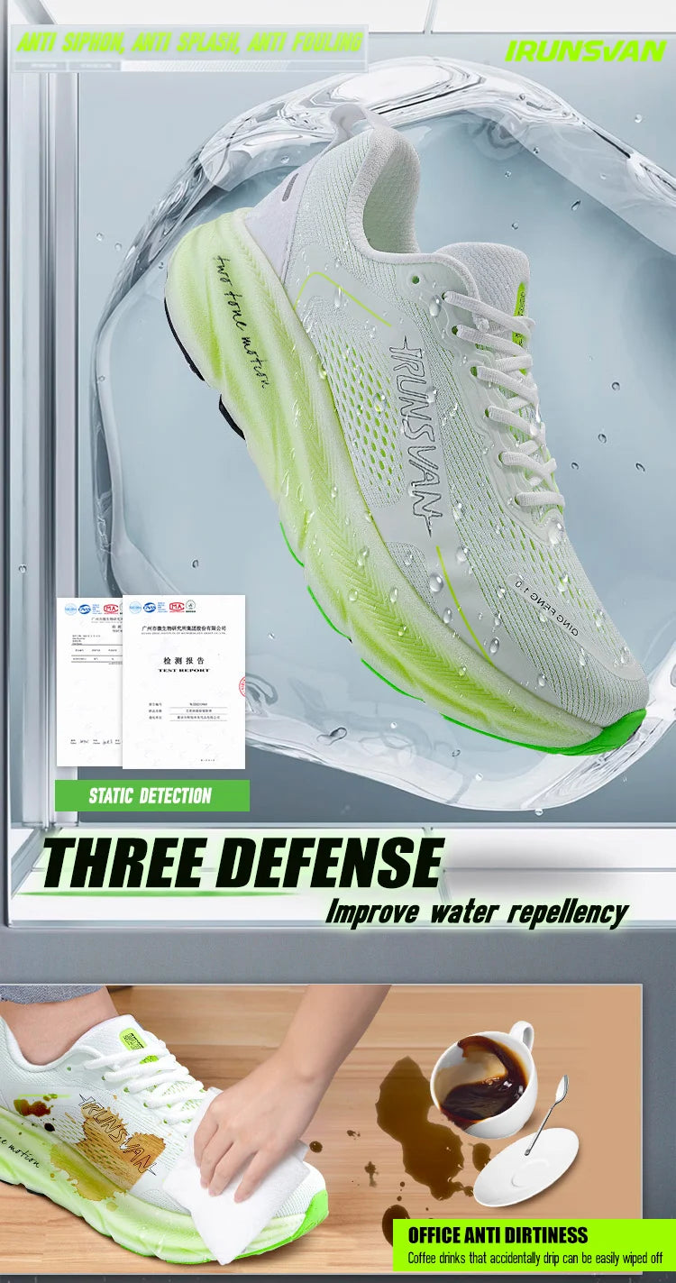 IRUNSVAN  New Carbon Plate Marathon Running Shoes Lightweight Shock-Absorbing And Suitable For Men's Sports Shoes