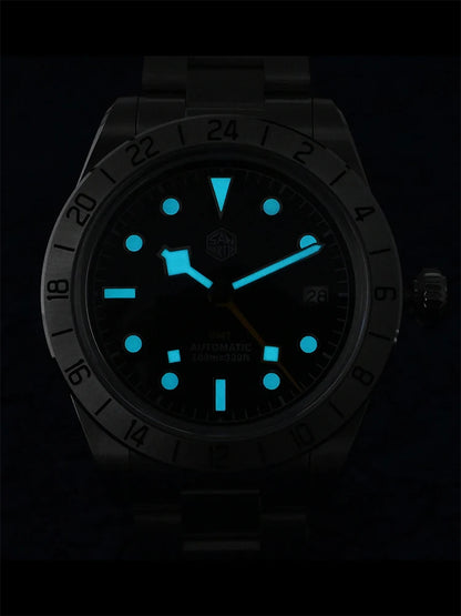 San Martin New 39mm NH34 BB GMT Automatic Mechanical Watch Sport Watch Sapphire Luminous Waterproof 100m for Men Watch SN0054