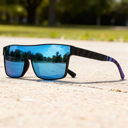 Ochelari de soare sport clasici, pătrați și la modă – brațe cu model, unisex, pentru ciclism, drumeții, călătorii – cadoul perfect