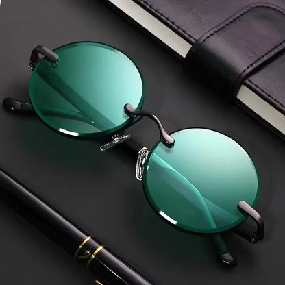 Ochelari de soare din rășină pentru bărbați, fără ramă, cu protecție UV400, ochelari de protecție stilată, ochelari de soare decorativi de vară