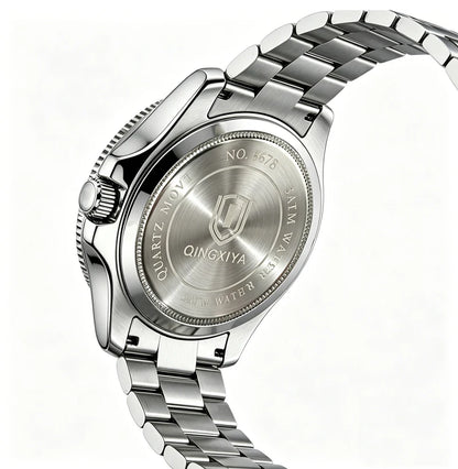 2026 New QINGXIYA Luxury Men Quartz Watches Stainless Steel Waterproof Luminous Date Watch Top Brand Men Wristwatch reloj hombre