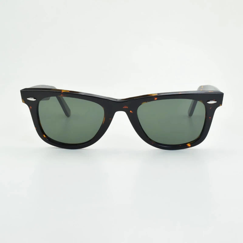 Ochelari de soare clasici cu lentile de sticlă Ochelari de soare din acetat pentru bărbați Y-2140 Design cu nit dublu Ochelari de protecție eleganți pentru femei, cu formă pătrată, cu protecție UV