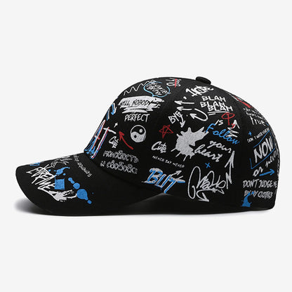 Graffiti Print Baseball Cap Adjustable Sun Protection Breathable Hat for Outdoor Activities Fishing Camping, Produit gaming premium Fraquane