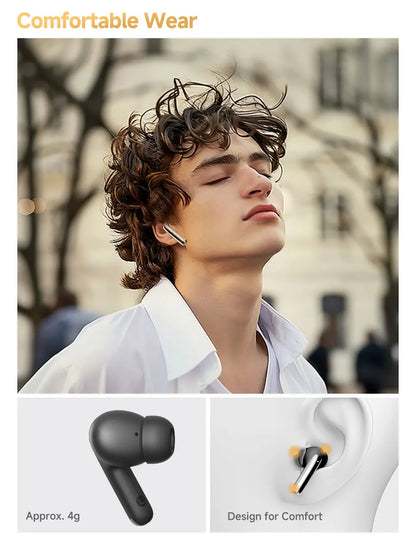 QCY MeloBuds Pro Adaptive Hybrid Active Noise Cancelling Wireless Earbuds – 46dB ANC, Bluetooth 5.3, LDAC Hi-Res Audio, 34H Playtime