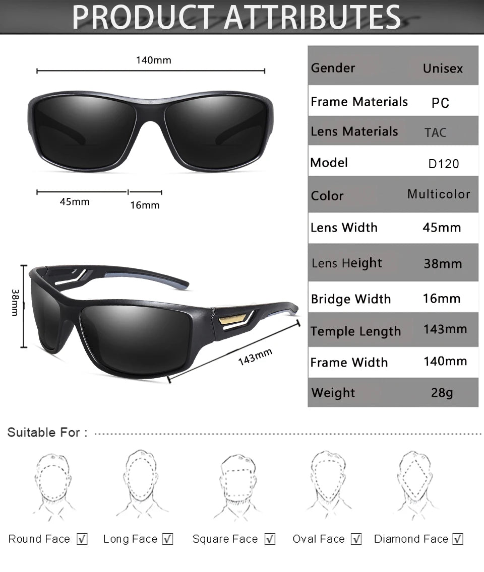 Ochelari de soare LOISRUBY cu lentile polarizate, camuflați, pentru ciclism, șofat, activități în aer liber, protecție Tacakle, sport, pescuit și alergare