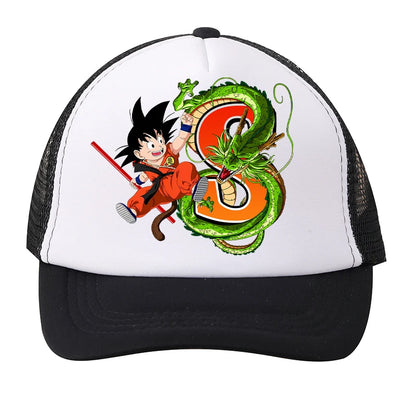 Dragons Ball Mesh Baseball Caps Cartoon Son Goku Letter Adult Kids Sports Hats Anime Summer Outdoor Sunshade Peaked Cap Gift New