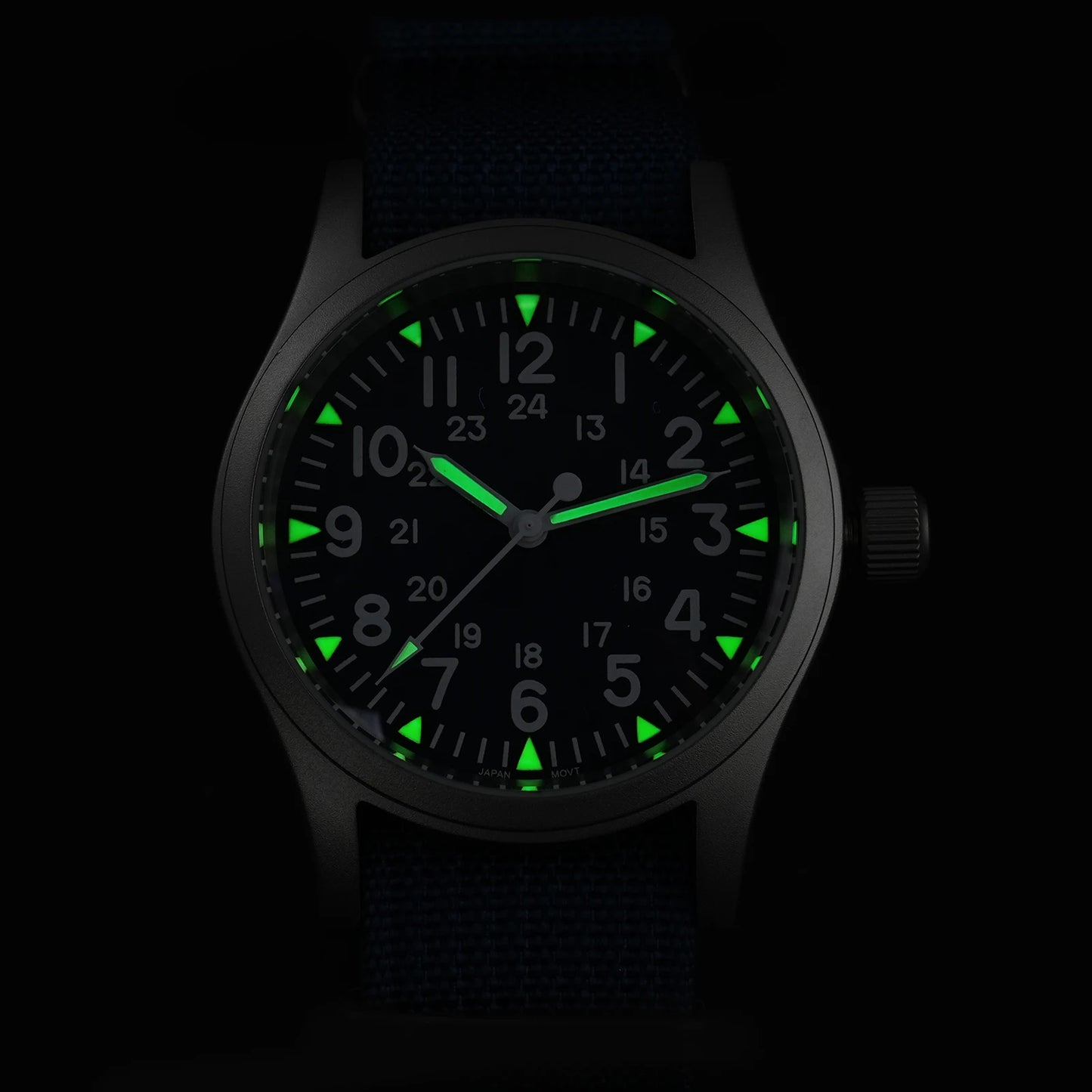 Militado ML05 Military Watch VH31 Sweep Movement Domed Sapphire Crystal Wristwatch High Clear AR Coating 38mm Vintage Watches