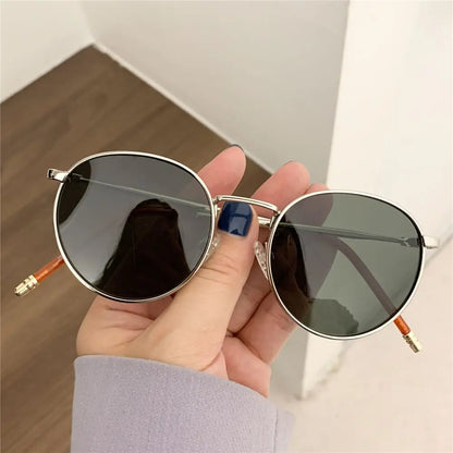 Ochelari de soare la modă pentru femei și bărbați, ochelari de soare rotunzi, ochelari pentru femei cu ramă metalică, ochelari de pescuit pentru bărbați, ochelari Hip Hop cu ramă metalică, ochelari de soare UV400
