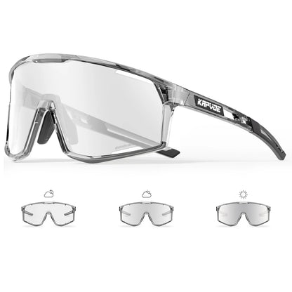 KAPVOE Ochelari UV400 pentru bărbați și femei, pentru ciclism de șosea, sporturi montane, activități în aer liber, ochelari de soare fotocromatici pentru ciclism, ochelari de bicicletă