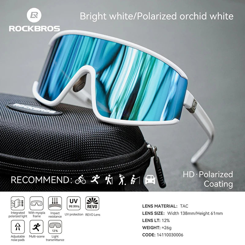 Ochelari de ciclism ROCKBROS: ochelari de soare polarizați, fotocromatici, anti-ceață, ochelari de protecție rezistenți la vânt, ochelari sportivi pentru MTB și biciclete de șosea