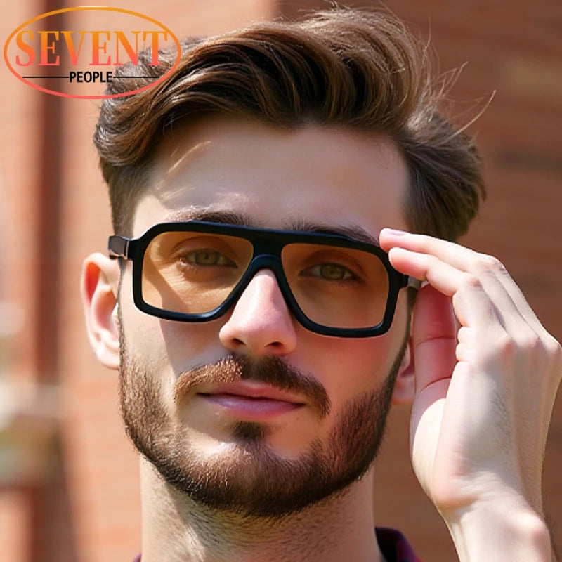 Ochelari de soare clasici, supradimensionați, pătrați, pentru bărbați, de lux, la modă, cu ramă metalică mare, ochelari de protecție, ochelari de soare eleganți pentru doamne