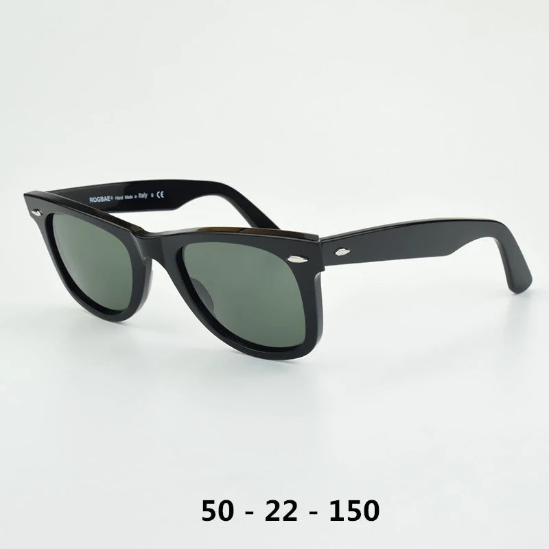Ochelari de soare clasici cu lentile de sticlă Ochelari de soare din acetat pentru bărbați Y-2140 Design cu nit dublu Ochelari de protecție eleganți pentru femei, cu formă pătrată, cu protecție UV