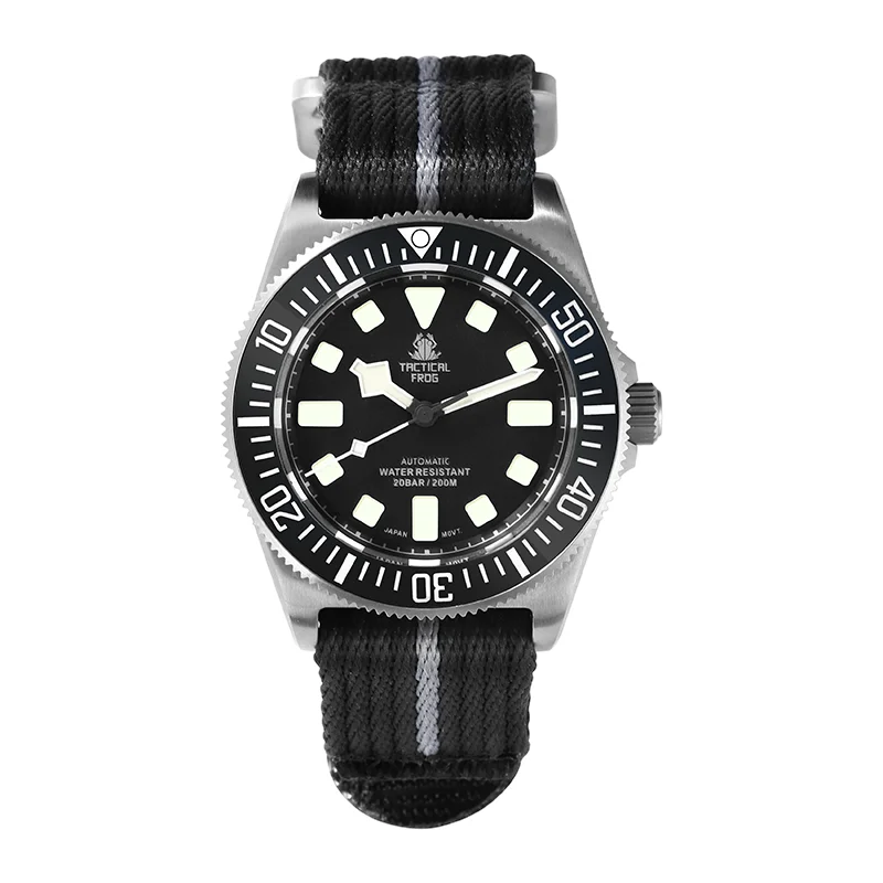 Tactical Frog FXD V4 Mechanical Watch NH35 Automatic Movement Titanium Mens Watches 200m Waterproof Sapphire Luminous 42mm Watch