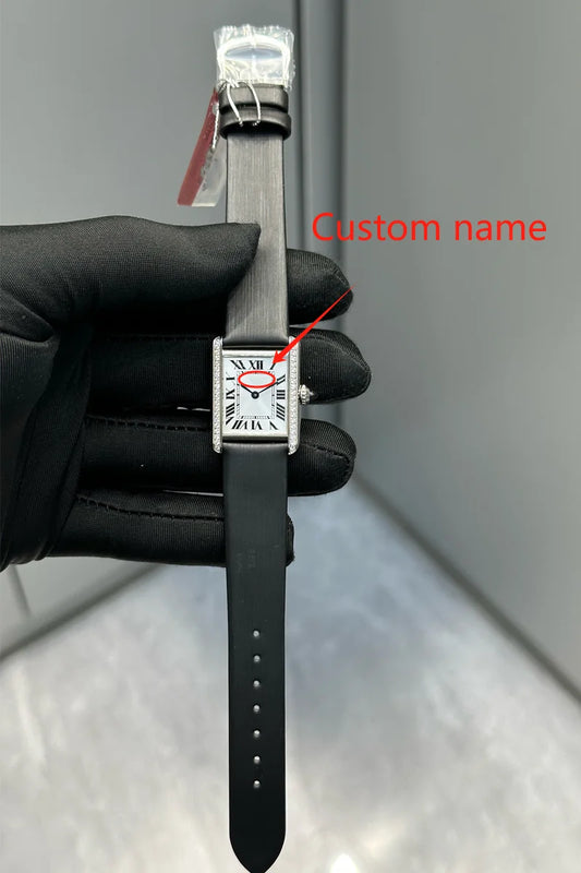 Custom 1:1 square high-end men's watches waterproof Luxury stainless steel women's watches business sports quartz watches ladies