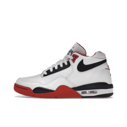 Nike Flight Legacy – Bequeme und vielseitige Retro-Basketballschuhe im Mid-Top-Stil für Herren, Weiß/Blau, BQ4212-103