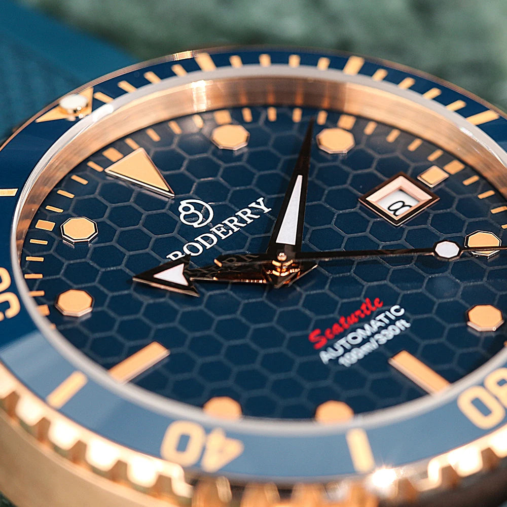 Boderry Bronze Watch Seaturtle Titanium Diver Luxury Wristwatch Automatic Mechanical Wristwatch Sport 200M Waterproof Luminous