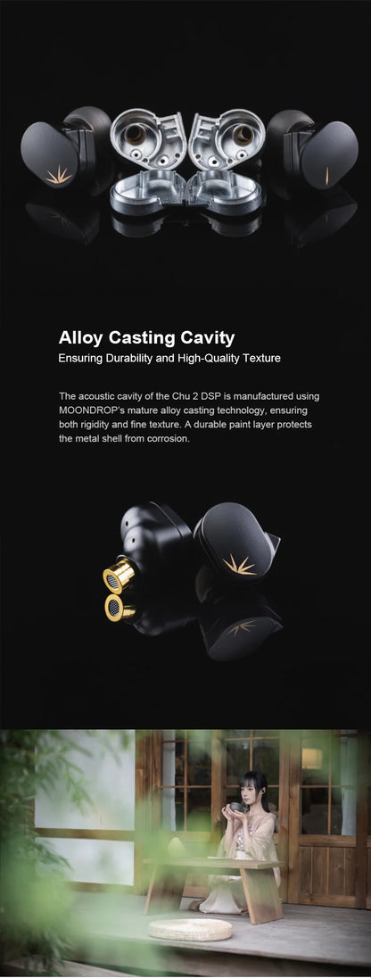 MOONDROP CHU II CHUII DSP Dynamic Driver In-Ear Earphone IEMs HiFi Music Earbuds with 0.78mm Interchangeable Cable Wired Headset