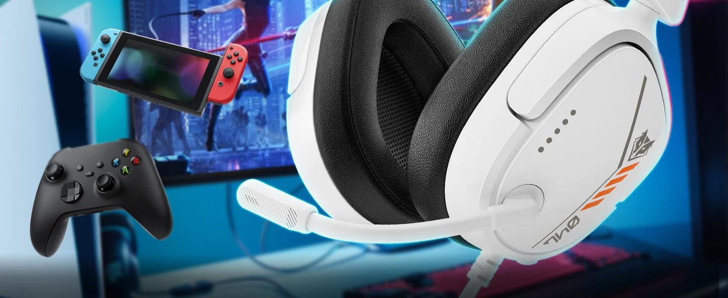 NUBWO HG04L Gaming Headset for PS5/PS4, Xbox Series X|S/Xbox One, Switch Clear Unidirectional Mic 3.5mm Jack Headphone for Gaming