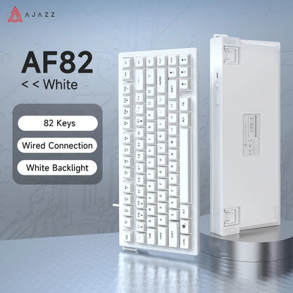 Tastiera AJAZZ AF82 Office Low Profile RGB cablata/wireless da gaming, layout 75% con 82 tasti, batteria 4000mAh per Win/Mac