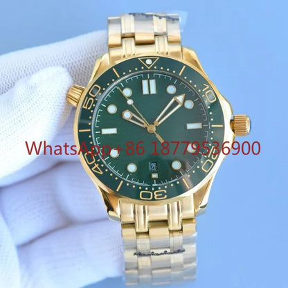 2026 High Quality Men's 904l Stainless Steel Automatic Mechanical 42mm Ceramic Watch Ring Watches Customized