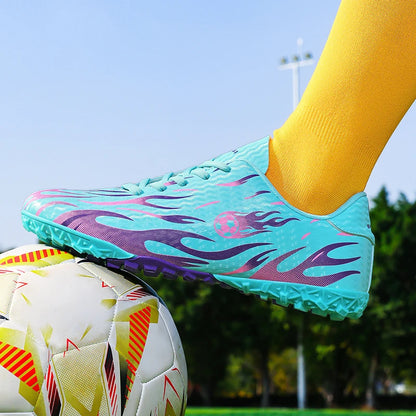 Men Professional Football Boots Cleats Boys Soccer Shoes Ankle Support Cleats Youth Outdoor Match Training Sneakers Non-slip