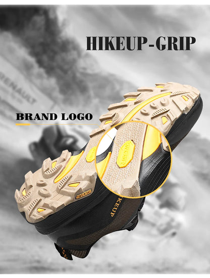 HIKEUP Outdoor Running Shoes Men Women Anti-Skid Hiking Camping Sports Trail Male Safety Footwear Comfort Trekking Sneakers