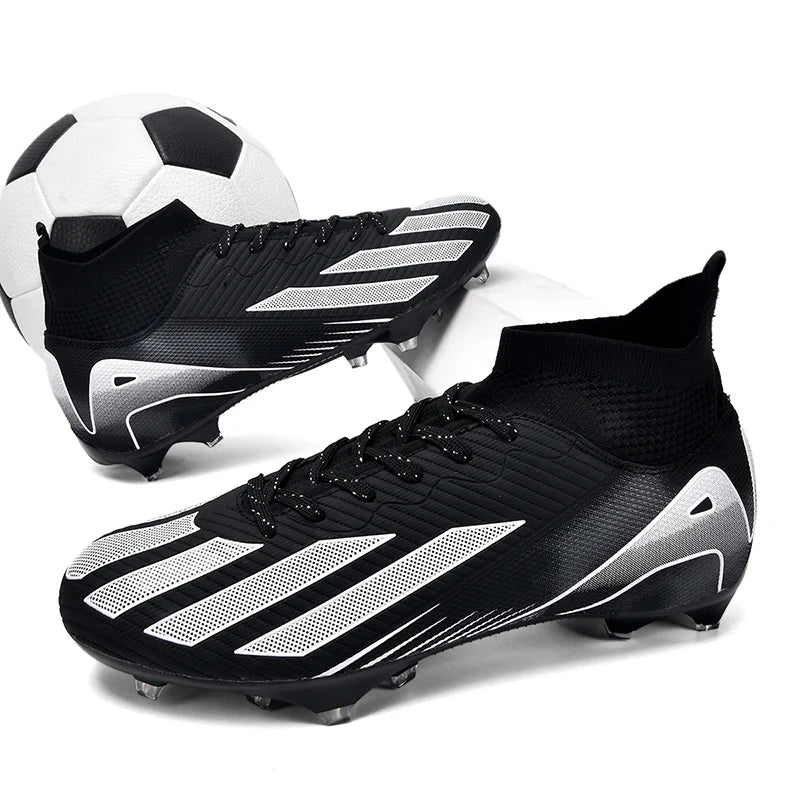 Men's New TF Football Boots Sneakers Society Turf Grass Ultralight Male Soccer Shoes Comfortable Ankle Football Shoes Futsal Fast