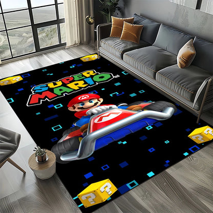 Covor cu motiv retro Mario, covor pentru sufragerie, dormitor, canapea, preș de intrare, decor, covoraș de joacă pentru copii