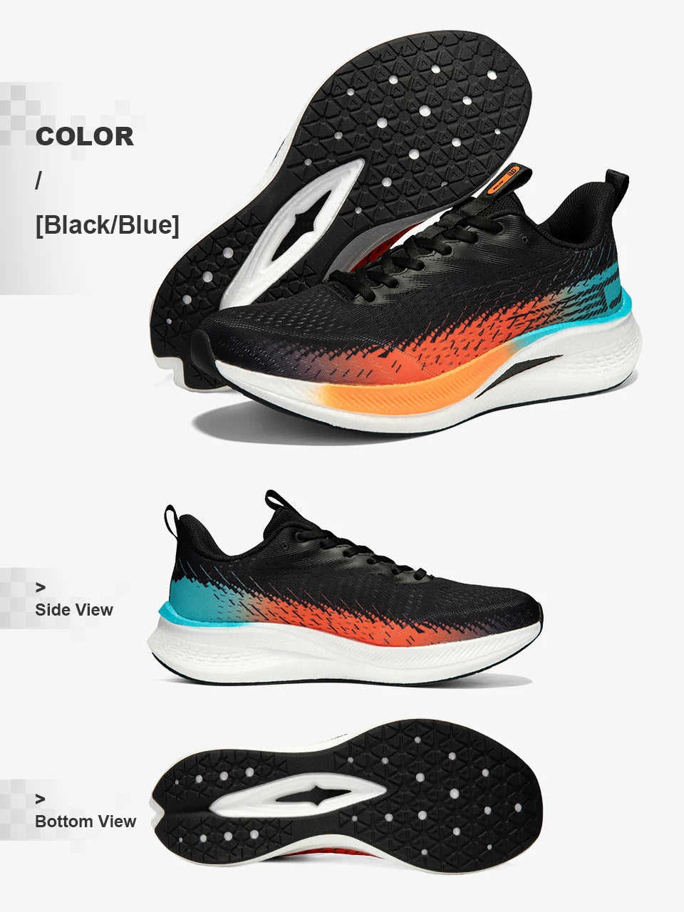 Baasploa Men Running Shoes Professional Training Women Carbon Plate Mesh Breathable Sneakers Male Lightweight Unisex Sport Shoes