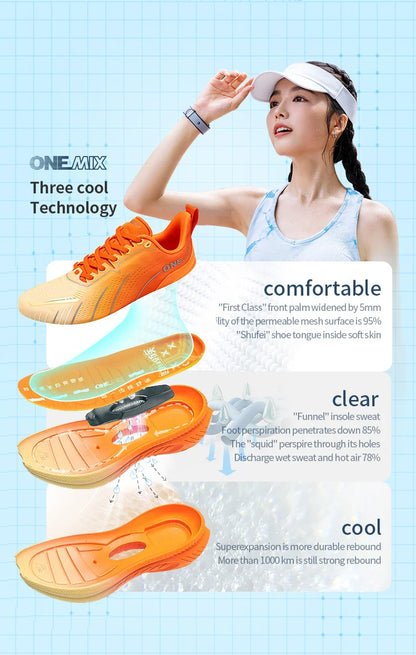 Zapatillas de running ONEMIX con nueva amortiguación para hombre, aptas para corredores de peso elevado, deportivas con cordones para mujer, antideslizantes, de exterior, zapatillas atléticas masculinas