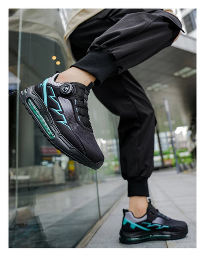 Zapatillas de running para hombre de primavera y verano, calzado de senderismo para exteriores, zapatillas de trail resistentes al desgaste con cierre BOA, transpirables, de estilo deportivo y casual
