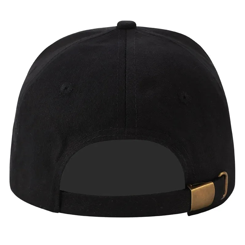 Wheat Stitch Baseball Cap -6-Panel Cotton Sun Hat with Brass Buckle Adjustable Outdoor Fashion Snapback Trendy Unisex Peaked Cap