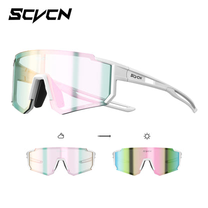 SCVCN Ochelari de soare sportivi pentru fete, ochelari de ciclism pentru copii, ochelari fotocromatici UV400, ochelari de baseball pentru băieți, ochelari pentru activități în aer liber, ochelari de soare pentru alergare și drumeții