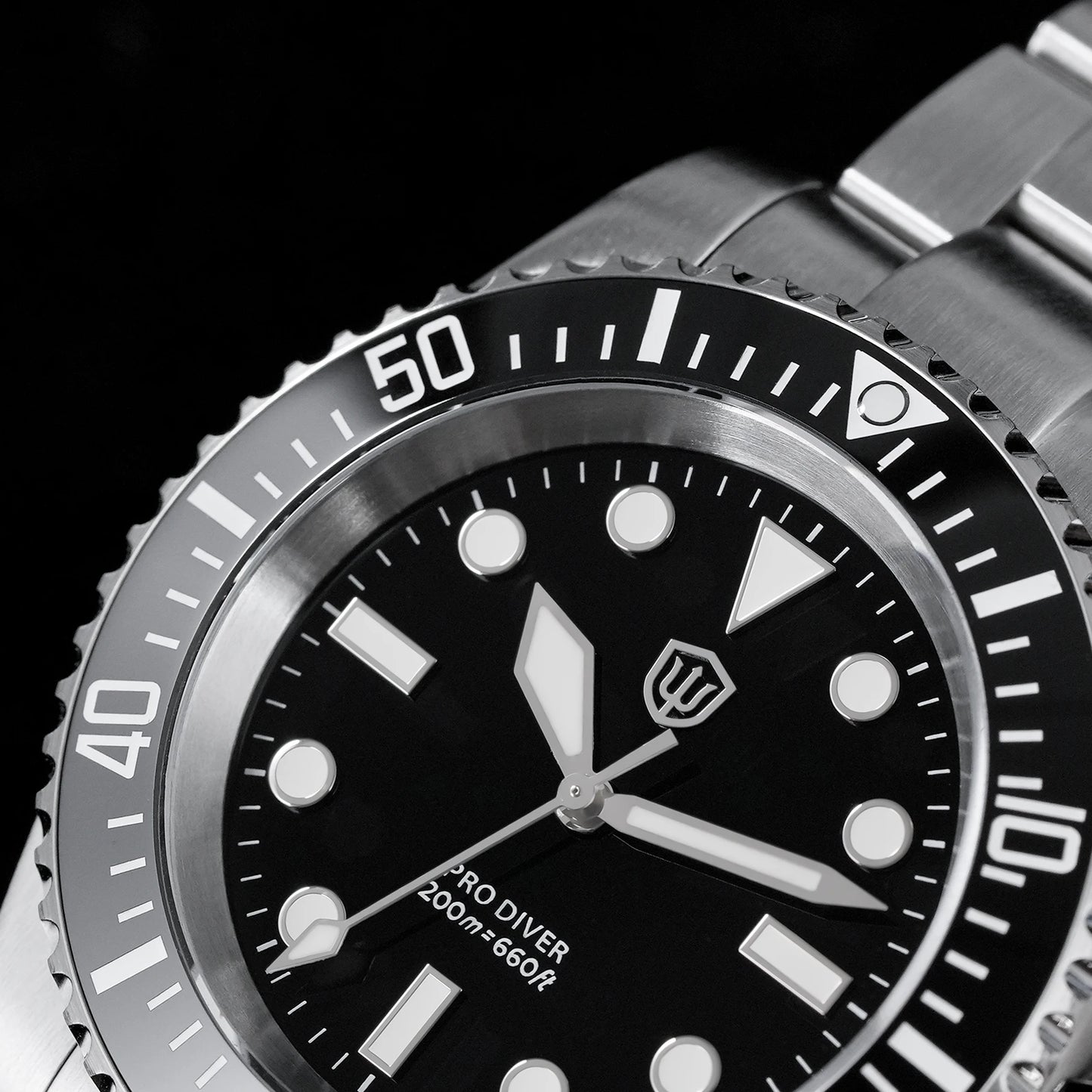 Watchdives WD1680Q V2 Men Watch VH31 Sweep Second Quartz Movement AR Sapphire Luminous BGW9 20Bar Waterproof Steel Wristwatches