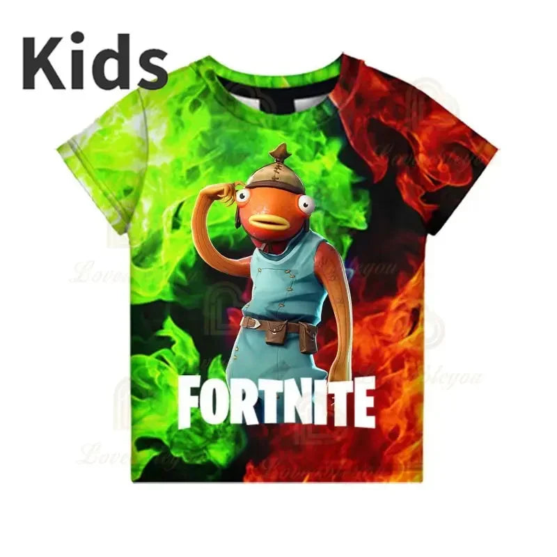 Camiseta 3D Red Jade Fortnite Anime Battle Royale para hombre, mujer y niños - Camiseta Pelly, regalo de cumpleaños para niñas y niños