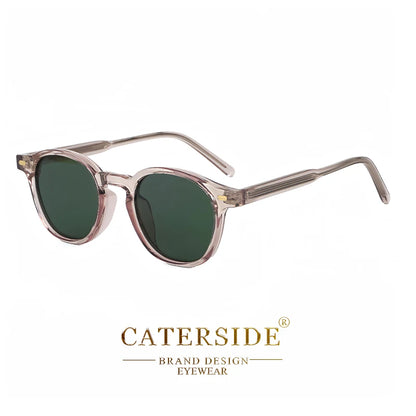 Ochelari de soare rotunzi polarizați Catside pentru bărbați, ramă TR, inserție centrală, brațe, set de ochelari de soare pentru femei, stil retro, pentru șofat, pescuit, punk, protecție UV400