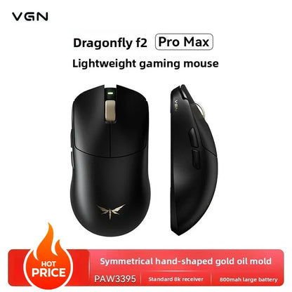 VGN Dragonfly F2 ProMax/Ultra Esports Gaming Mouse 42000DPI 0.125ms For Csgo Latency Wired/Wireless Dual 8K 3-mode PAW3395/3950