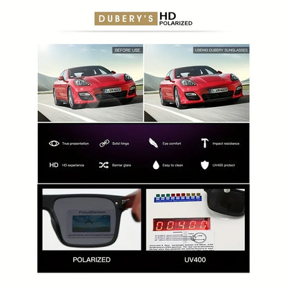 Ochelari de soare DUBERY din lemn, polarizați, cu protecție UV400, pentru bărbați și femei, 6 culori, modelul 219